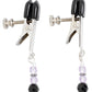 Spartacus Adjustable Broad Tip Nipple Clamps w/Purple Beads