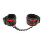 WhipSmart Heartbreaker Deluxe Buckle Love Cuffs - Black/Red