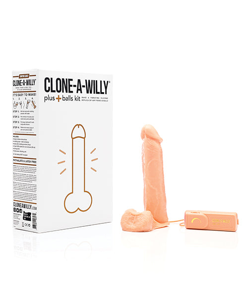 Clone-A-Willy DIY Big Dildo | Plus Balls Realistic Dildo Kit | Light Skin Tone Realistic Dildo