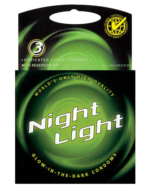 Night Light Glow in the Dark Condom - Box of 3