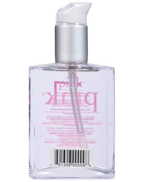 Pink Silicone Lube - 4 oz Glass Bottle