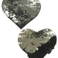 Pastease Premium Color Changing Flip Sequins Heart - Slate/Black O/S