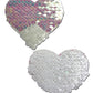 Pastease Premium Color Changing Flip Sequins Heart - Pearl/White O/S