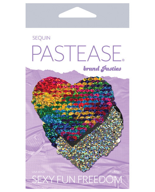 Pastease Premium Color Changing Flip Sequins Heart - Rainbow O/S