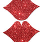 Pastease Premium Glitter Lips - Red O/S