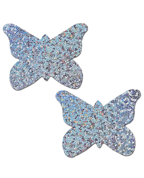 Pastease Premium  Glitter Butterfly - Silver O/S