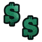 Pastease Premium Glitter Dollar Sign - Green O/S