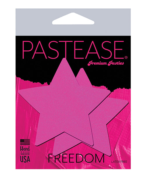 Pastease Basic Star Black Light Reactive - Neon Pink O/S