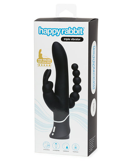 Happy Rabbit Vibrator | Triple Curve G Spot Vibrator | 21-Mode Black Clit Vibrator | Best Vibrator for Women