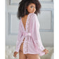 Allure Nina Lace & Mesh Robe w/G-String Pink L/XL