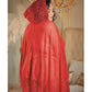 Allure Lace & Mesh Cape w/Attached Waist Belt (G-String NOT included) Red QN