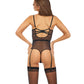 Bombshell Boudoir Strap Overlay Teddy Black MD