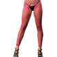 Beverly Hills Naughty Girl Crotchless All Over Mesh Leggings Pink O/S