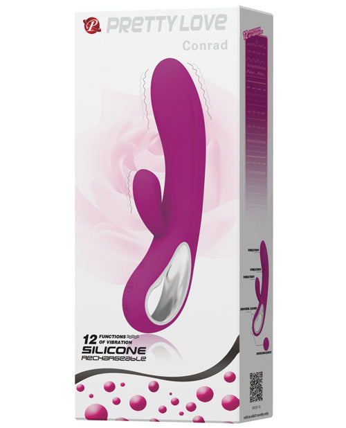 Pretty Love G Spot Vibrator | Elmer Rabbit Vibrator with Handle | 12 Function Fuchsia Clit Vibrator