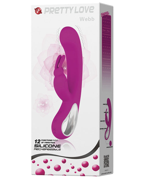 Pretty Love G Spot Vibrator | Webb Bunny Ears Rabbit Vibrator with Handle | Fuchsia Clit Vibrator