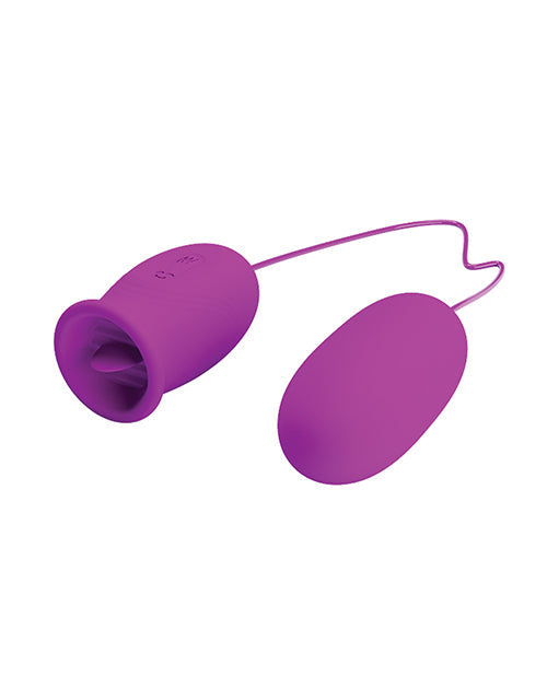 Pretty Love Daisy Silicone Licker & Vibrating Egg - Fuchsia