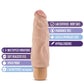 Blush Dr Skin Vibrating Dildo | 7" Big Dildo #9 | Throbbing Beige Realistic Dildo | Best Vibrator for Women