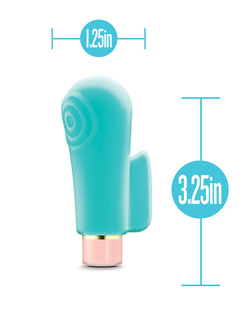 Blush Aria Finger Vibrator | Sensual AF Best Vibrator for Women | 10-Speed Teal Small Vibrator