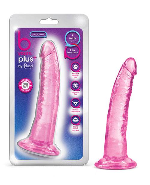 Blush B Yours Plus Realistic Dildo | 7" Big Dildo | Pink Suction Cup Dildo