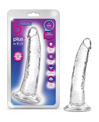 Blush B Yours Plus Large Dildo | 7" Big Dildo | Clear Suction Cup Dildo | Best Dildo