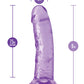 Blush Realistic Dildo | 8" Big Dildo | Roar n Ride Purple Suction Cup Dildo