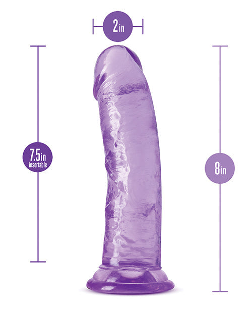 Blush Realistic Dildo | 8" Big Dildo | Roar n Ride Purple Suction Cup Dildo