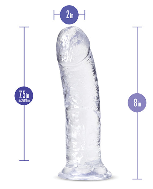 Blush B Yours Plus Realistic Dildo | 8" Big Dildo | Clear Suction Cup Dildo