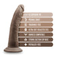 Blush Large Dildo | 7" Big Black Dildo | Posable Chocolate Suction Cup Dildo | Best Dildo