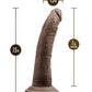 Blush Large Dildo | 7" Big Black Dildo | Posable Chocolate Suction Cup Dildo | Best Dildo