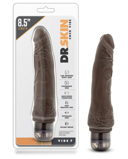 Blush Dr Skin Vibrating Dildo #7 | Chocolate Realistic Dildo | 8.5" Big Dildo | Best Vibrator for Women