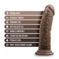 Blush Silicone Dildo | Large Dildo | 8" Big Dildo | Chocolate Suction Cup Dildo | Best Dildo