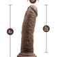 Blush Silicone Dildo | Large Dildo | 8" Big Dildo | Chocolate Suction Cup Dildo | Best Dildo