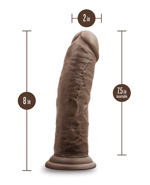 Blush Silicone Dildo | Large Dildo | 8" Big Dildo | Chocolate Suction Cup Dildo | Best Dildo