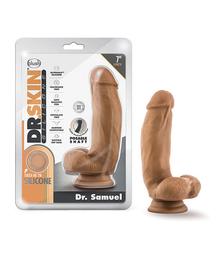 Blush Silicone Dildo | Large Dildo | 7" Big with Balls | Mocha Suction Cup Dildo | Best Dildo