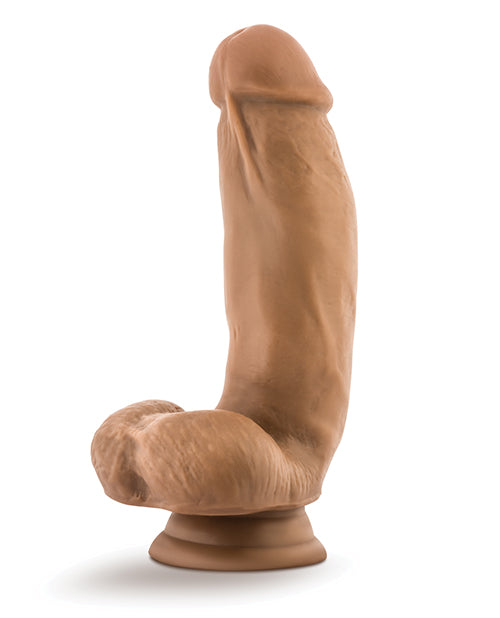 Blush Silicone Dildo | Large Dildo | 7" Big with Balls | Mocha Suction Cup Dildo | Best Dildo