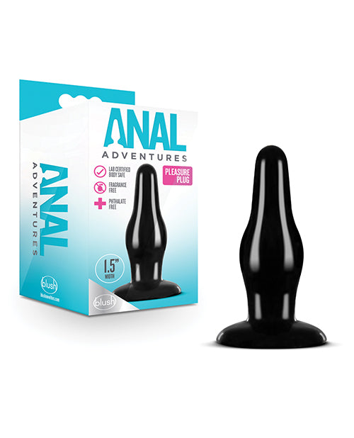 Blush Anal Adventures Pleasure Plug - Black