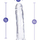 Blush Realistic Dildo | 9" Big Dildo | Thrill n Drill Clear Suction Cup Dildo