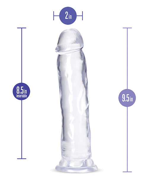 Blush Realistic Dildo | 9" Big Dildo | Thrill n Drill Clear Suction Cup Dildo