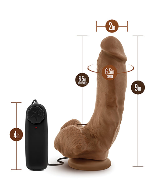 Blush Vibrating Dildo | Boxer 9" Big Dildo | Mocha Suction Cup Dildo