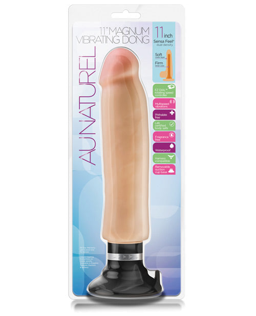 Blush Au Naturel 11" Magnum Vibrating Dong - Beige