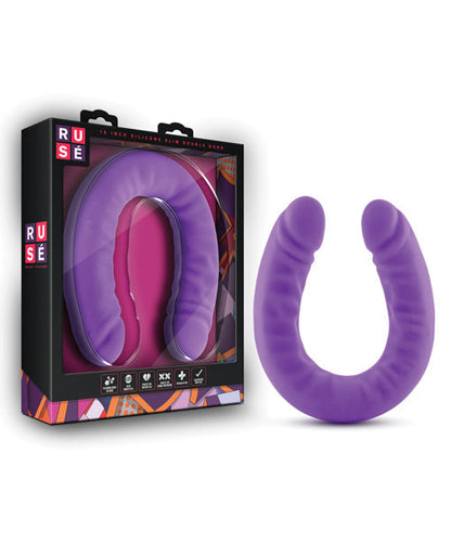 Blush 18" Big Dildo | Slim Double Dildo | Ruse Giant Dildo | Purple Dildo | Double Sided Dildo