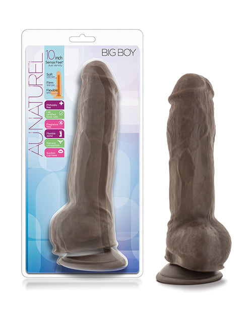 Chocolate Realistic Dildo | Suction Cup Dildo with Balls | 10" Big Black Dildo