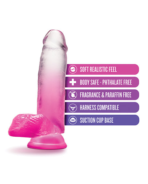 Blush 7" Big Dildo | Magnolia Realistic Dildo | Fuchsia Suction Cup Dildo