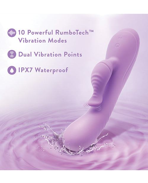 Blush Evelyn Rabbit Vibrator | Purple G Spot Vibrator | 10-Mode Clit Vibrator | Best Vibrator for Women