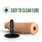 Blush Lock On 8" Argonite Dildo w/Suction Cup Adapter - Mocha