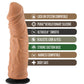 Blush Lock On 8" Argonite Dildo w/Suction Cup Adapter - Mocha