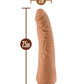 Blush Lock On 7.5" Hexanite Dildo w/Suction Cup Adapter - Mocha