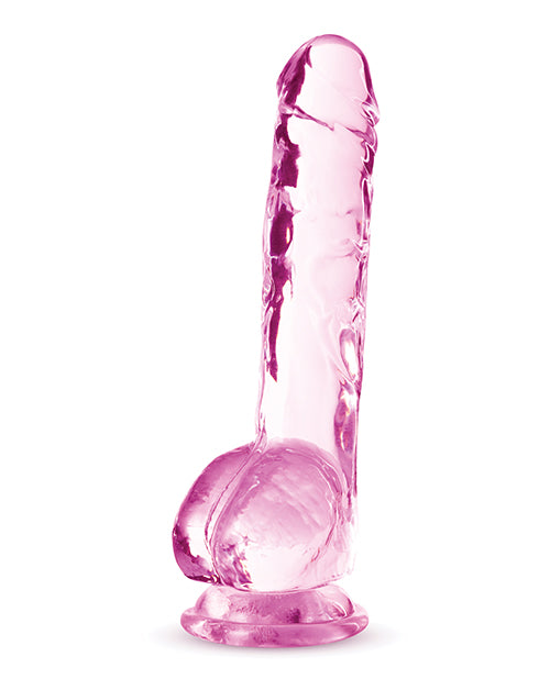 Blush 8" Big Dildo | Crystalline Rose Large Dildo | Suction Cup Dildo | Best Dildo