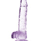 Blush Large Dildo | 6" Big Dildo | Crystalline Amethyst Suction Cup Dildo | Best Dildo