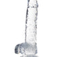 Blush Realistic Dildo | 6" Big Dildo | Crystalline Diamond Suction Cup Dildo